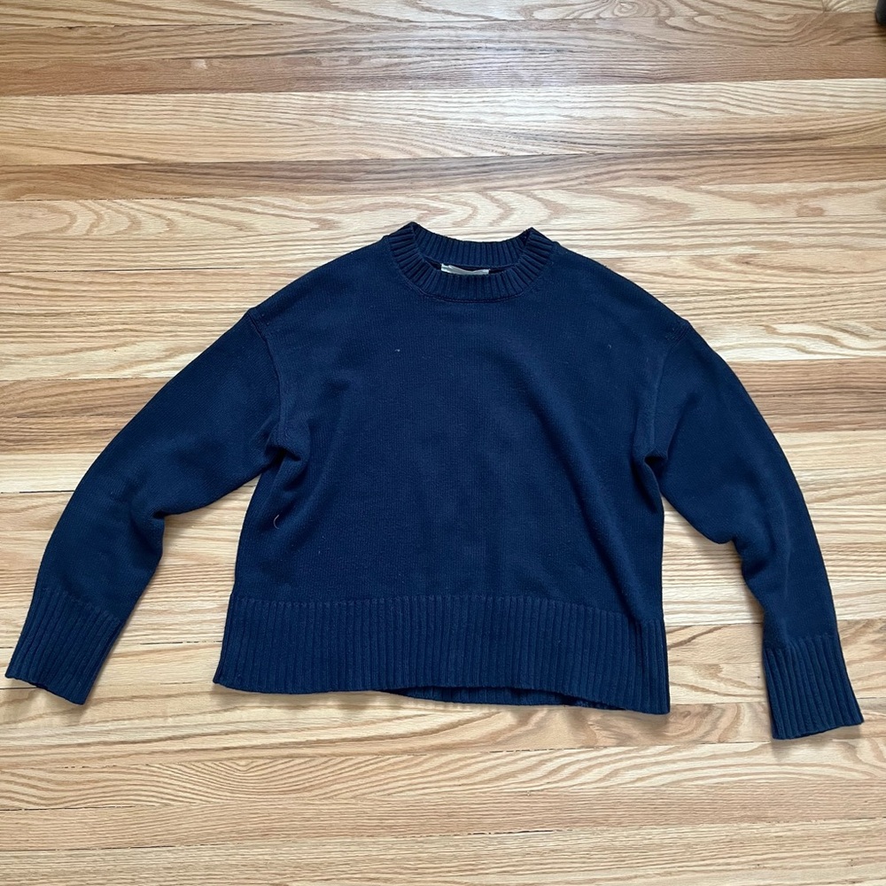 Everlane organic cotton navy crew